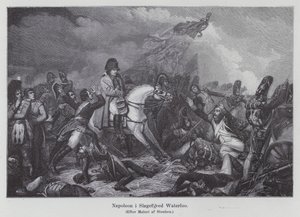 Napoleon bij de Slag van Waterloo door Charles Auguste Steuben