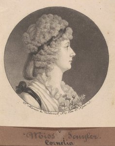 Cornelia Schuyler Morton door Charles B. J. Févret de Saint Mémin