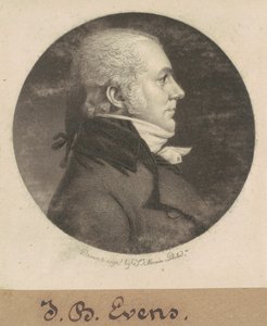 John B. Evens door Charles B. J. Févret de Saint Mémin
