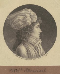 Marie Francoise Bancel door Charles B. J. Févret de Saint Mémin