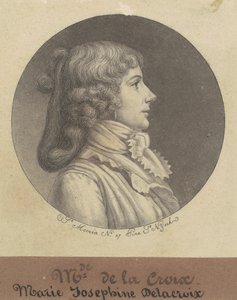 Marie Josephine Delacroix door Charles B. J. Févret de Saint Mémin
