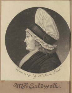 Martha Round Caldwell door Charles B. J. Févret de Saint Mémin