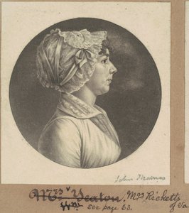 Mary Barr Ricketts door Charles B. J. Févret de Saint Mémin