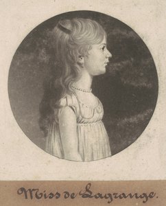 Miss de la Grange door Charles B. J. Févret de Saint Mémin
