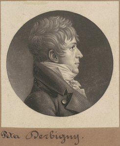 Pierre Auguste Charles Bourguignon Derbigny door Charles B. J. Févret de Saint Mémin