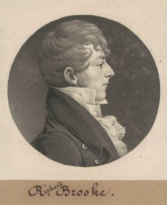 Richard Brooke door Charles B. J. Févret de Saint Mémin