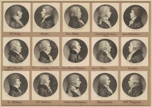 Saint-Mémin Collectie van Portretten, Groep 18 door Charles B. J. Févret de Saint Mémin