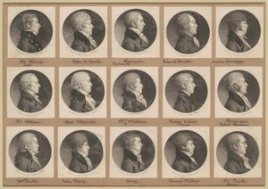 Saint-Mémin collectie van portretten, groep 22 door Charles B. J. Févret de Saint Mémin