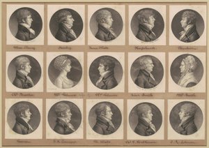 Saint-Mémin Collectie van Portretten, Groep 25 door Charles B. J. Févret de Saint Mémin