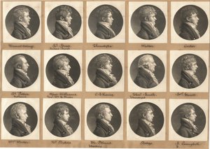 Saint-Mémin Collectie van Portretten, Groep 27 door Charles B. J. Févret de Saint Mémin