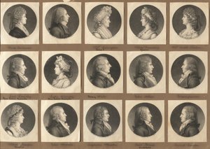 Saint-Mémin Collectie van Portretten, Groep 2 door Charles B. J. Févret de Saint Mémin