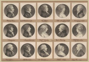 Saint-Mémin Collectie van Portretten, Groep 36 door Charles B. J. Févret de Saint Mémin