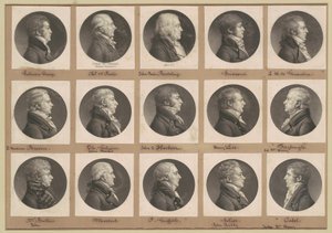 Saint-Mémin Collectie van Portretten, Groep 37 door Charles B. J. Févret de Saint Mémin