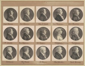 Saint-Mémin Collectie van Portretten, Groep 38 door Charles B. J. Févret de Saint Mémin