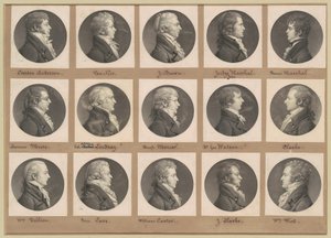 Saint-Mémin Portretcollectie, Groep 40 door Charles B. J. Févret de Saint Mémin