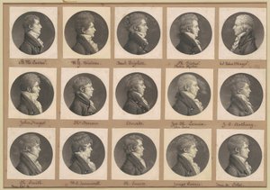 Saint-Mémin Collectie van Portretten, Groep 41 door Charles B. J. Févret de Saint Mémin