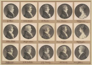 Saint-Mémin collectie van portretten, Groep 42 door Charles B. J. Févret de Saint Mémin
