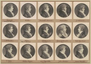 Saint-Mémin Collectie van Portretten, Groep 45 door Charles B. J. Févret de Saint Mémin