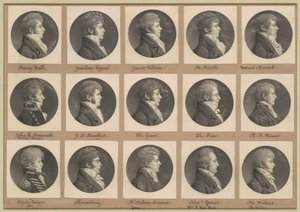 Saint-Mémin Collectie van Portretten, Groep 46 door Charles B. J. Févret de Saint Mémin