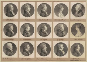 Saint-Mémin Collectie van Portretten, Groep 49 door Charles B. J. Févret de Saint Mémin
