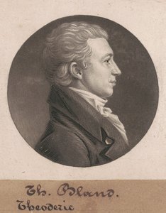 Theodorick Bland door Charles B. J. Févret de Saint Mémin