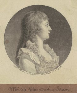 Theodosia Burr door Charles B. J. Févret de Saint Mémin