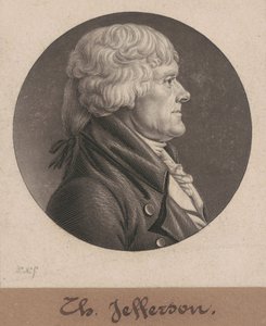 Thomas Jefferson door Charles B. J. Févret de Saint Mémin