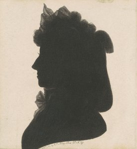 Ongeïdentificeerde vrouwelijke silhouet door Charles B. J. Févret de Saint Mémin