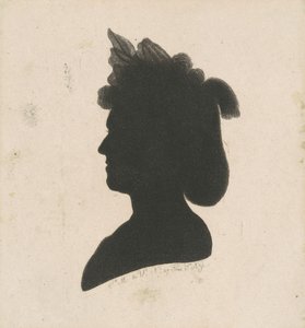 Ongeïdentificeerde vrouwelijke silhouet door Charles B. J. Févret de Saint Mémin