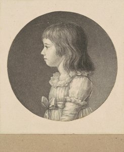 Onbekend Meisje door Charles B. J. Févret de Saint Mémin