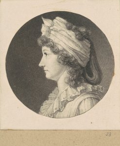 Onbekende Vrouw door Charles B. J. Févret de Saint Mémin