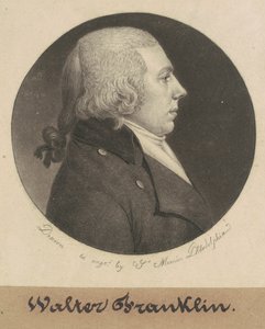 Walter Franklin door Charles B. J. Févret de Saint Mémin