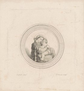 Madonna della seggiola door Charles B. J. Févret de Saint Mémin, after Raphael