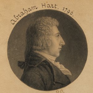 Abraham Hart door Charles Balthazar Julien Févret de Saint-Mémin