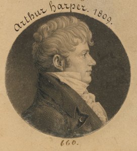 Arthur Harper door Charles Balthazar Julien Févret de Saint-Mémin
