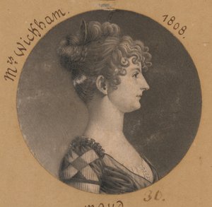 Elizabeth Selden McClurg Wickham door Charles Balthazar Julien Févret de Saint-Mémin