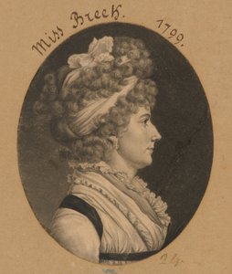 Hannah Breck door Charles Balthazar Julien Févret de Saint-Mémin