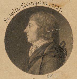 Peter Schuyler Livingston door Charles Balthazar Julien Févret de Saint-Mémin
