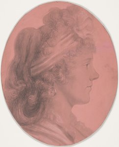 Portret van Eleanor Ramsay Fitzwilliam door Charles Balthazar Julien Févret de Saint-Mémin