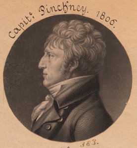 Möglicherweise Charles Pinckney oder Dr. George Wilson door Charles Balthazar Julien Févret de Saint-Mémin