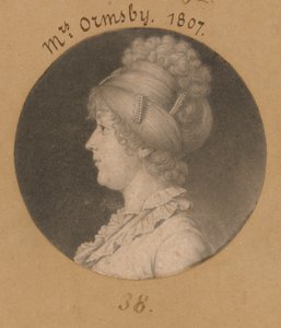 Sarah Mahon Ormsby door Charles Balthazar Julien Févret de Saint-Mémin