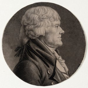 Thomas Jefferson door Charles Balthazar Julien Fevret de "Saint Mémin 1770 1852".