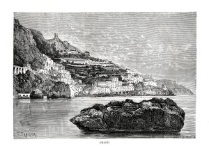 Amalfi, Italië, 1879 door Charles Barbant