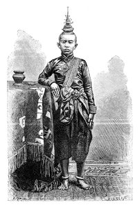 Cambojan, oudste zoon van Narodom, 1895 door Charles Barbant