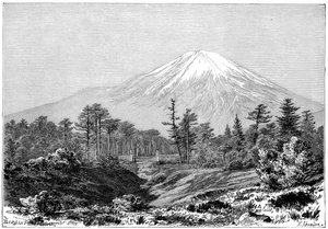 Mount Fuji, Japan, 1895 door Charles Barbant