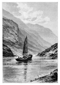 De bovenloop van de Yangtze-rivier, China, 1895 door Charles Barbant