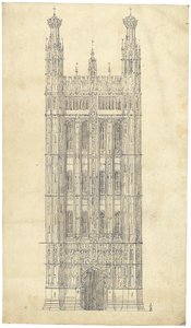 Tekening voor de Houses of Parliament, c.1836-40