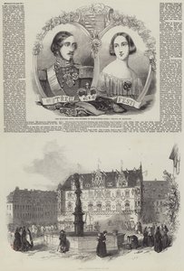 Hare Majesteits bezoek aan Duitsland door Charles Baugniet