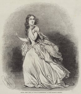 Mademoiselle Jenny Lind, als Lucia di Lammermoor, in Her Majesty