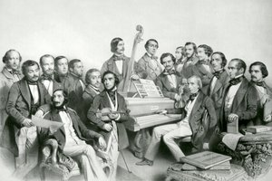 De Muzikale Unie, uitgegeven door Hanhart, 1851 door Charles Baugniet